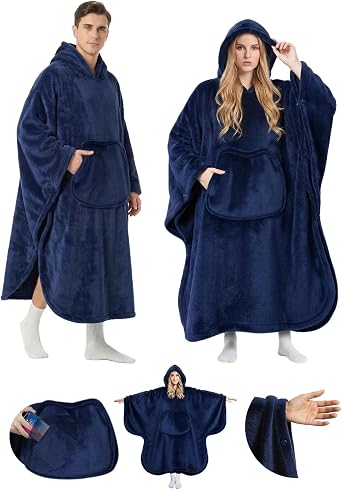 Mewaii Butterfly Gifts for Women & Men, Oversized Wearable Blanket Hoodie | 320GSM Dual-Sided Micro-Flannel, Oversized Fit, Snap-Button Sleeves, Giant Pocket & Hidden Phone Pouch, Machine Washable