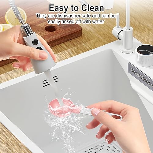 Miniatura 5 de Juego de tazas y cucharas medidoras, 10 herramientas de medición de anidación, accesorios esenciales de cocina con mango de acero inoxidable para