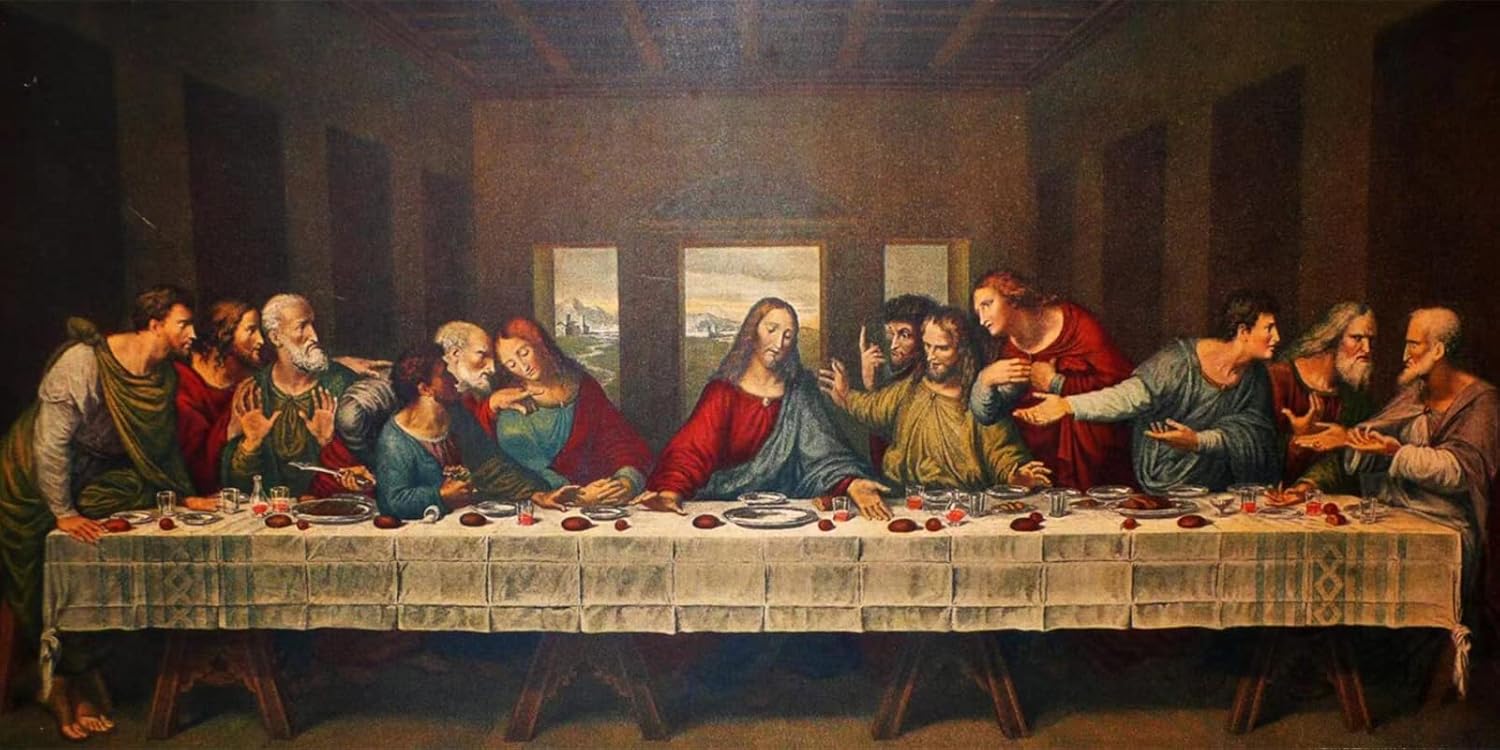 Large Diamond Painting Kits for Adults DIY 5D Full Drill Round Crystal Rhinestone Diamond Art DIY Craft Painting for Home Wall Decor - The Last Supper 80x40cm