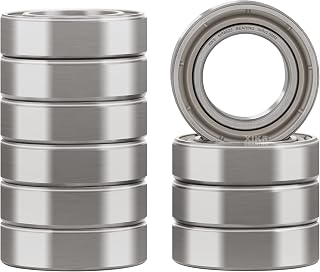 XIKE 10 Pcs MR85ZZ Bearings 5x8x2.5mm, Double Shield Seals Metal and Pre-Lubricated, Deep Groove Ball Bearing.