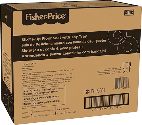 Miniatura 6 de Fisher-Price Asiento de suelo Sit-Me-Up con bandeja silla infantil portátil con temática de pingüinos con bandeja de aperitivos y juguetes