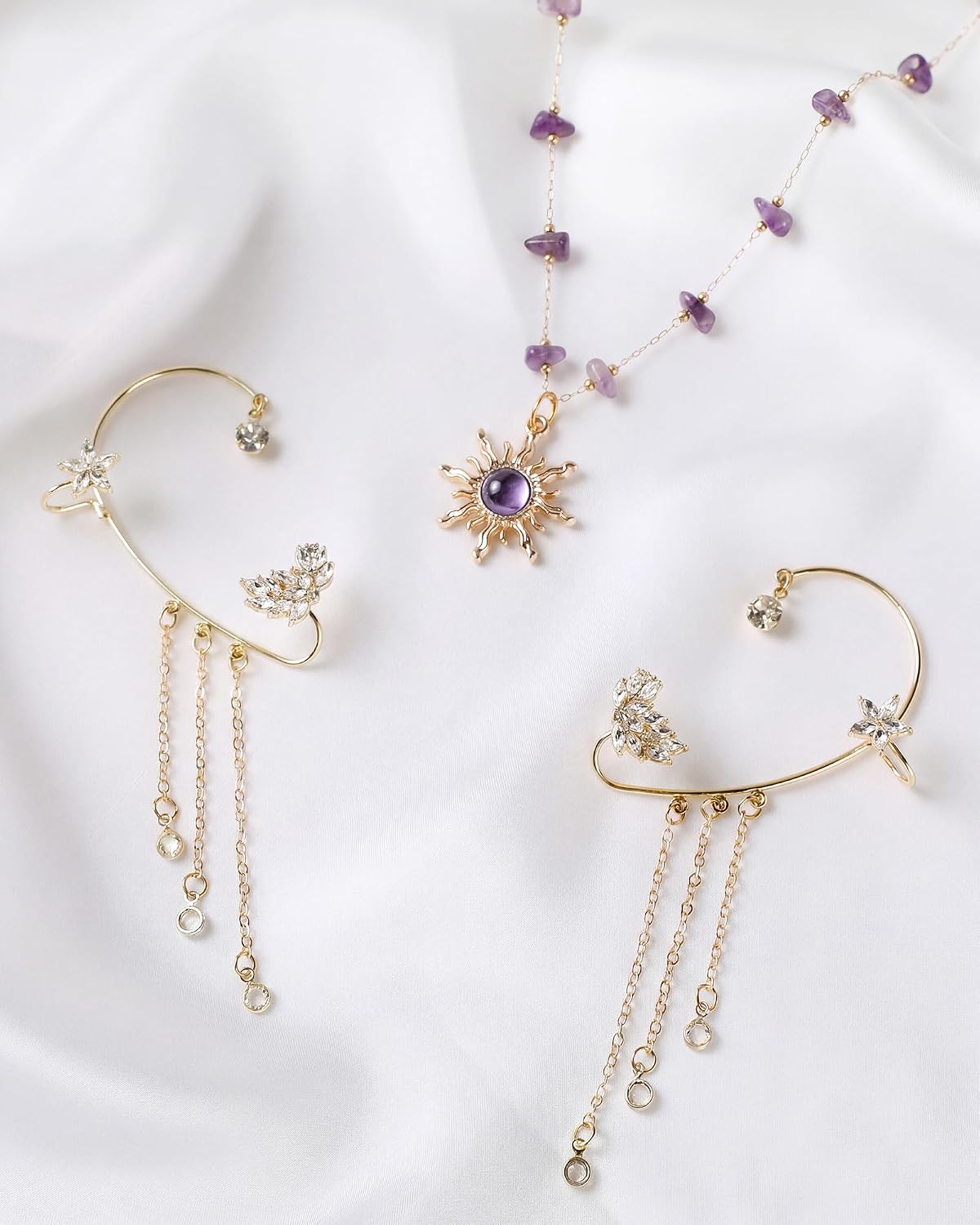 Fairy Elf Crown Set 3 PCS Circlet Headpiece image 5