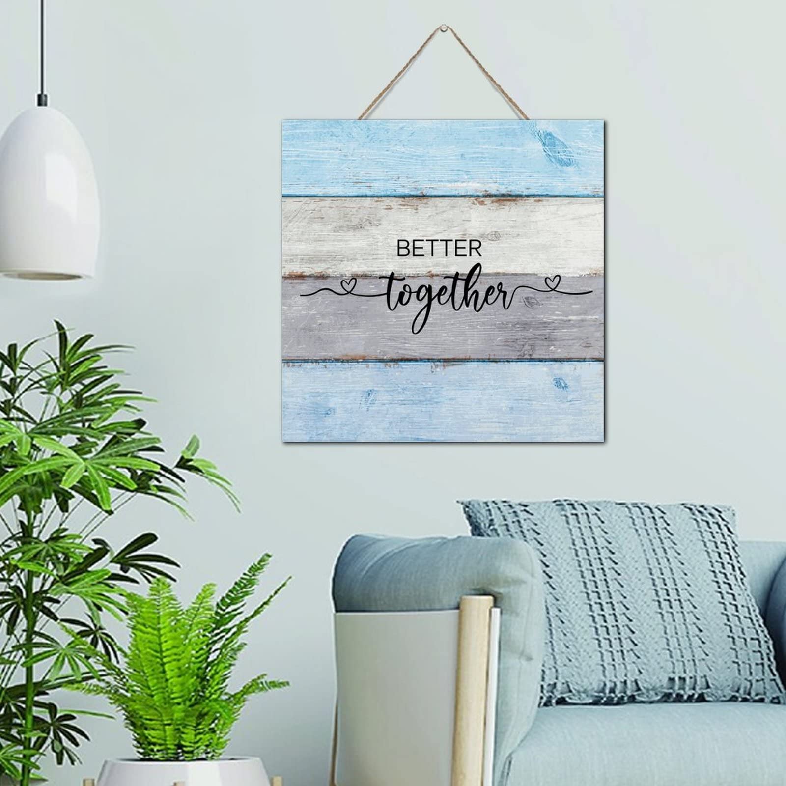 Panneau Better Together bois pour embellir un mur de bureau vide
