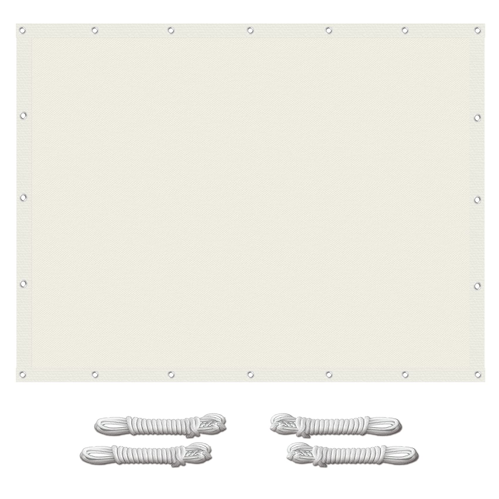 Voile d'ombrage imperméable blanc 3x7m pour ombrager vos repas en terrasse