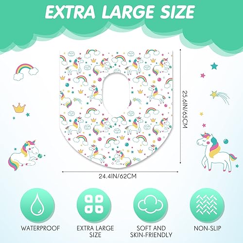 Miniatura 15 de Paquete de 50 fundas desechables para asiento de inodoro, extra grandes, envueltas individualmente para niños y adultos, fundas de asiento