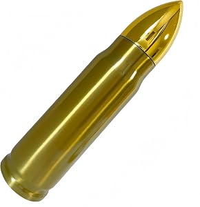 304 Stainless Steel Bullet Water Bottle 17 oz Tumbler Double Wall Vacuum Insulated Cup Coffee Mug Birthday Gift for Him Men Dad (Gold, 16.9 fl oz)