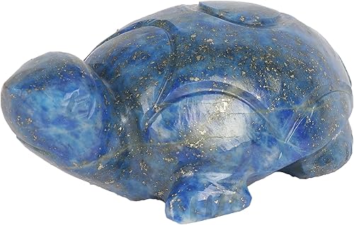 Miniatura 2 de GEMHUB Estatua de tortuga de lapislázuli tallada a mano aprox. 374.00 quilates, Gema, Lapislázuli natural