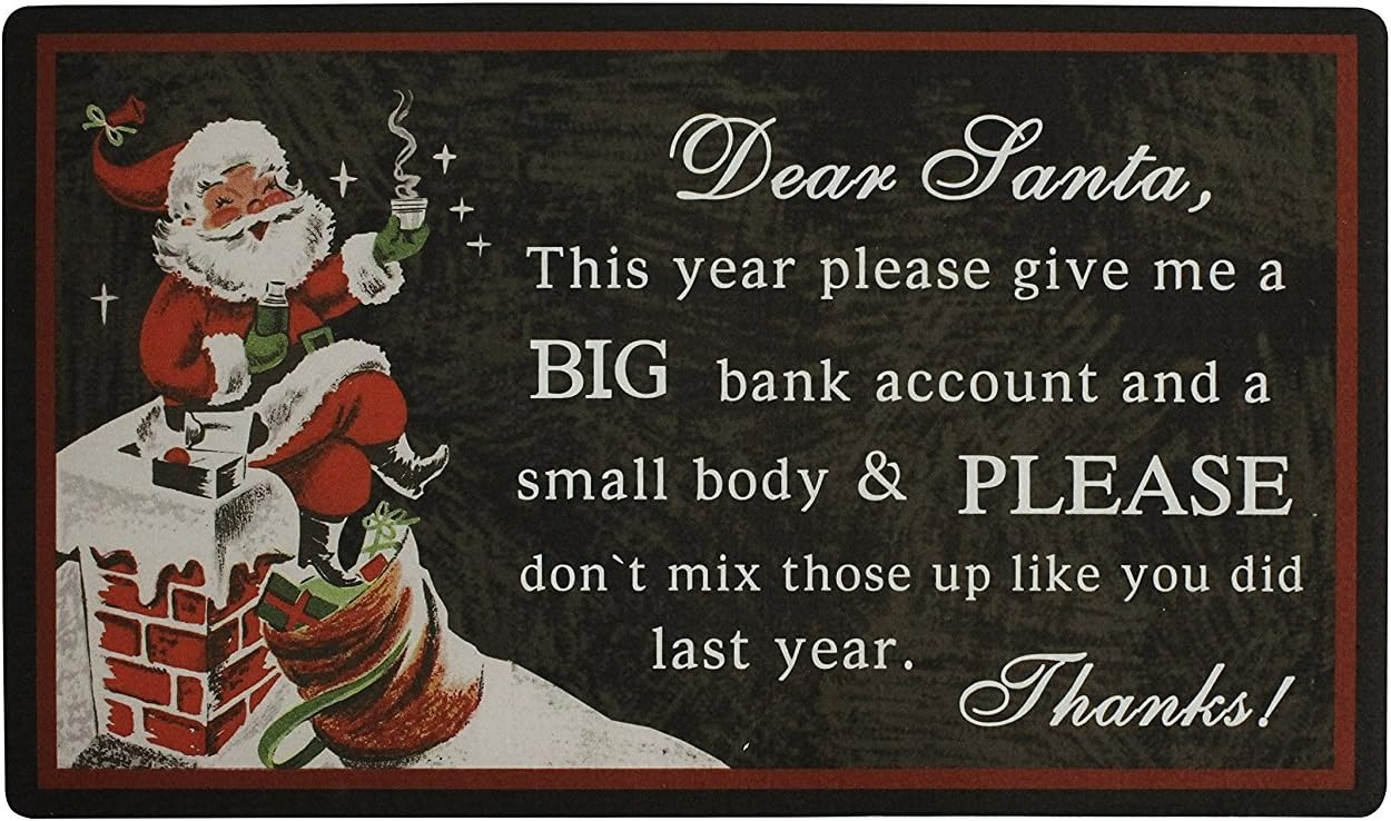 Durable Rubber Christmas Welcome Doormat Decorative Rug Entryway Kitchen Floor Patio Garage Door Mat 29 x 17 Christmas Festival Indoor Outdoor Decoration (It's The Most Wonderful Time of The Year)