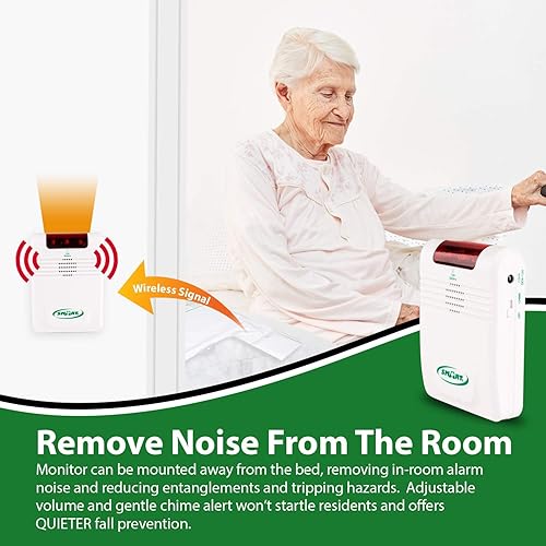 Miniatura 4 de Smart Caregiver - Sistema de alarma inalámbrico para cama  Almohadilla de alarma de cama con sensor de peso inalámbrico grande (20 x 30 pulgadas)