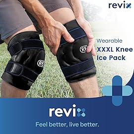 REVIX 20 XXXL Large Gel Ice Pack for Knee, Knee Ice Pack Wrap Around Entire Knee for Post-Workout Recovery, Ease Knee Discomfort and Fatigue, Promote Flexibility and Mobility, 2 Packs