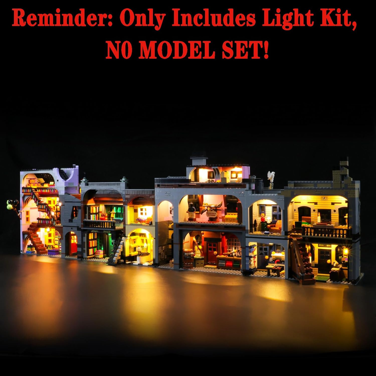LED Light Set Compatible with Lego 75978 Diagon Alley Harry Potter Building Blocks Model - Model Set NOT Included