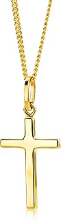 Collar Señora Cruz con cadena en Oro Amarillo Oro 9 Kt / 375 Cadena 45 Cm