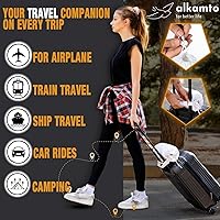 Vista 8 de alkamto Cómoda almohada de espuma viscoelástica para viajes y campamentos, bolsa portátil fácil de llevar, funda de almohada con regulación