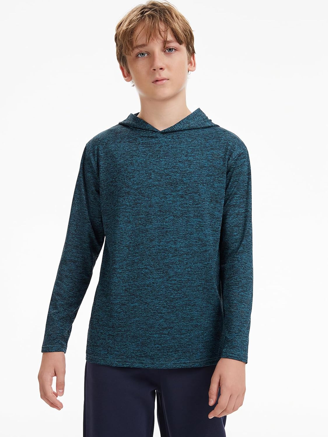 Star Vibe Youth Boys Quick-Dry Active Long Sleeve Hoodie Sweatshirts Athletic Workout Hooded Pullover Shirts 3 Pack - Image 3