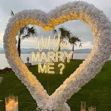 Will You Marry Me Neon Sign, Marriage Proposal Decor, Marry Me Backdrop Sign, Engagement Party Neon Sign, Custom Gift for Her, Event Decor