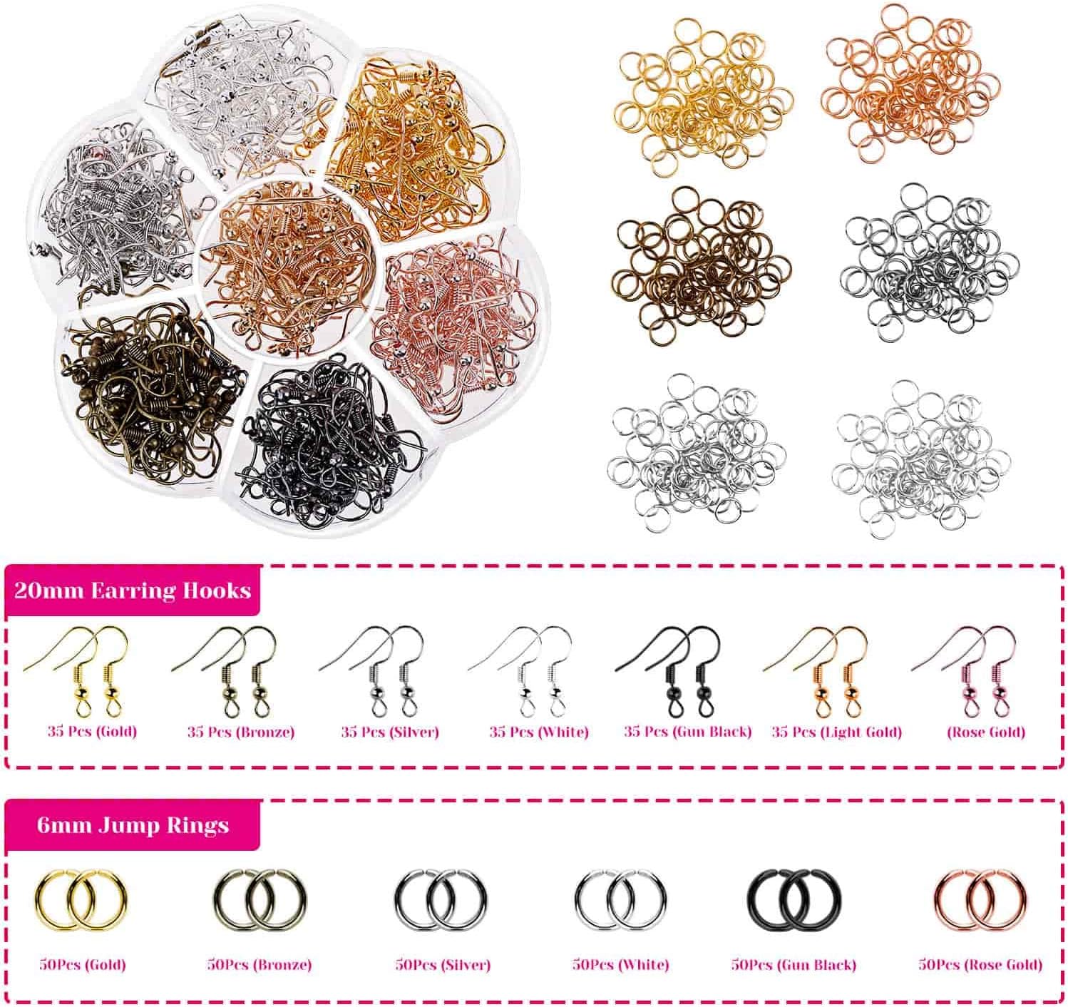 35 Pcs Faux Leather Sheets for Earring Making, Shynek Faux Leather Earring Making Supplies Kit Include 35 Faux Leather Fabric Sheets, Earring Hooks, Jump Rings and Tools for Earring Making, DIY Craft
