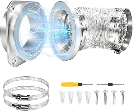 Magnetic Dryer Vent Connector Kit,Tight Space Quick Coupling Coupler