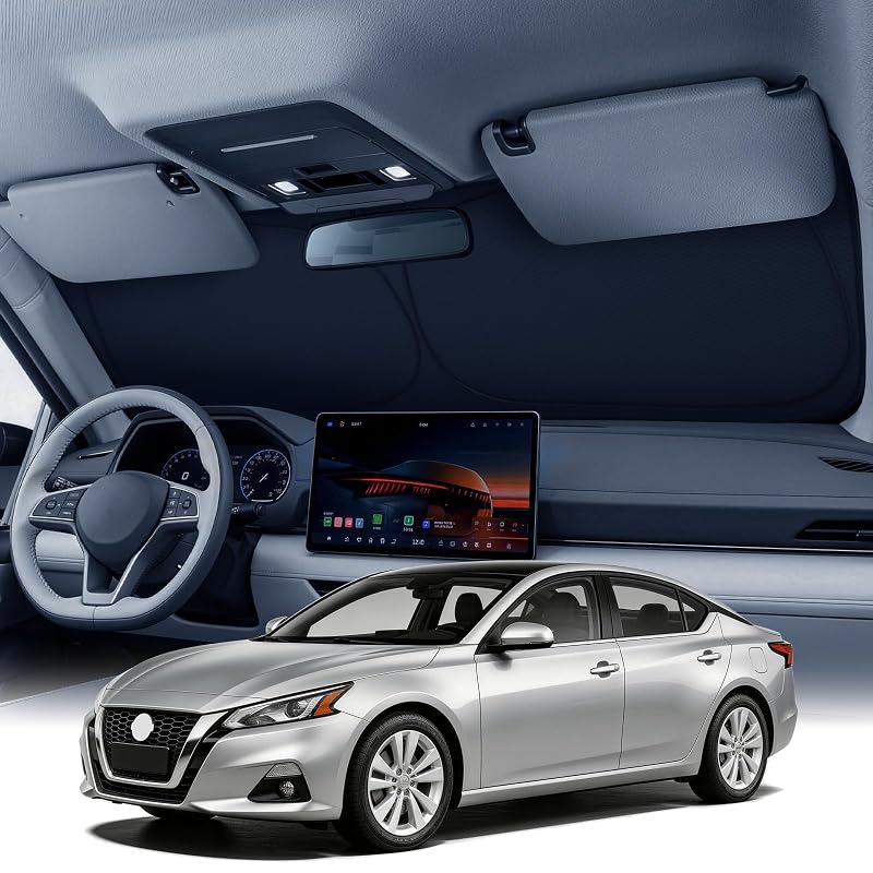 Protetor solar sob medida para para-brisa Nissan Altima 2019–2026 Zanch, 7 camadas, dobrável