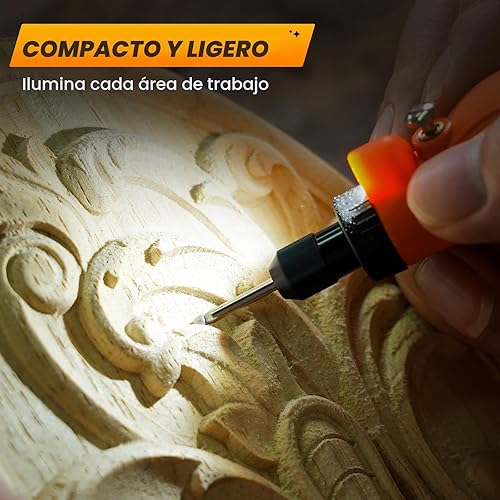 Miniatura 5 de HARDELL - Kit de herramienta rotatoria inalámbrica multiusos mini con 5 velocidades, carga USB y 69 accesorios, 3.7 V para lijar, pulir, perforar