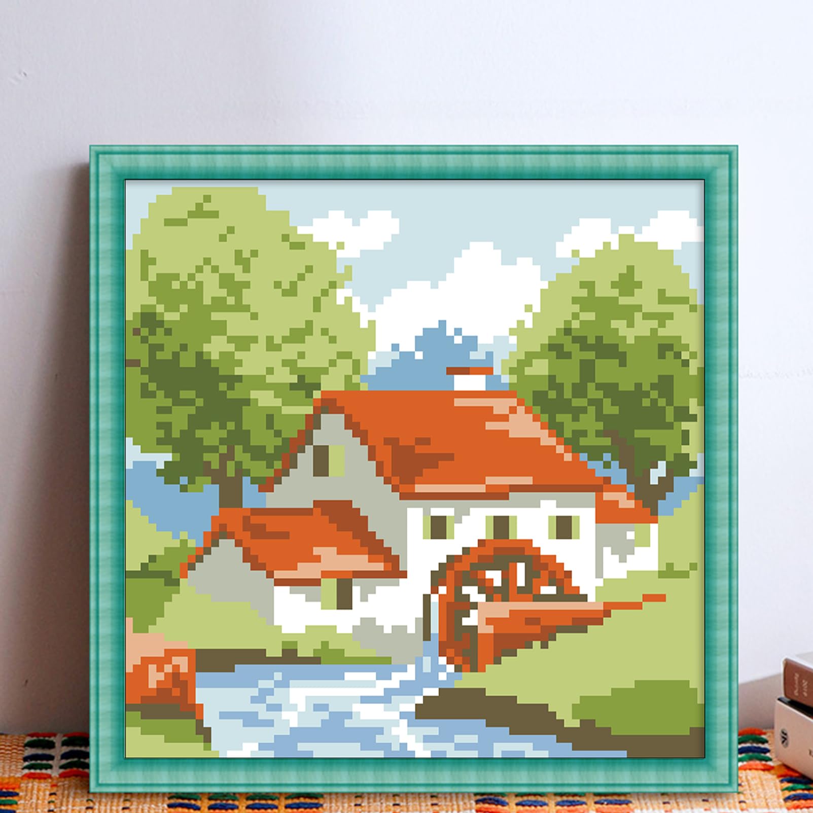Kit di ricamo da ricamo con perline colorate per principianti arte e tempo libero creativo decorazione da parete casa