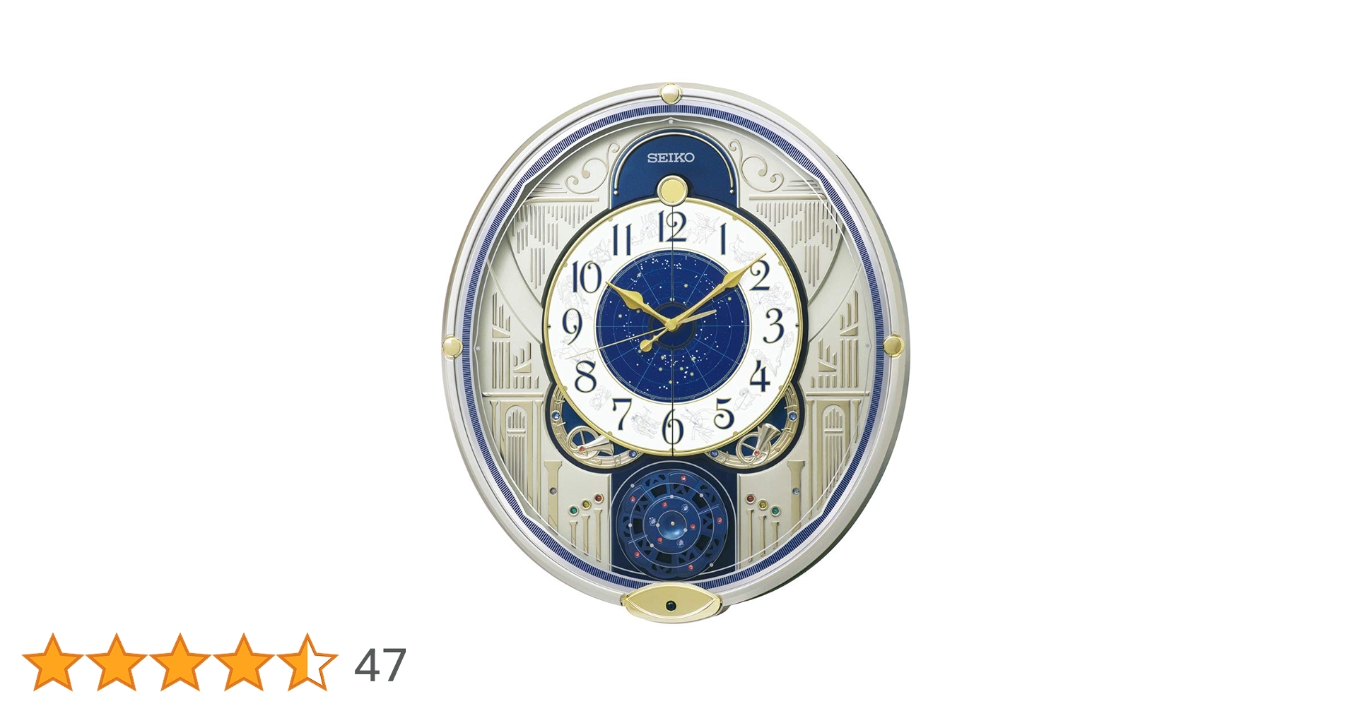 カラクリ時計　SEIKO Seiko Clock Wall Clock, Karakuri Clock, Radio Watch, Light