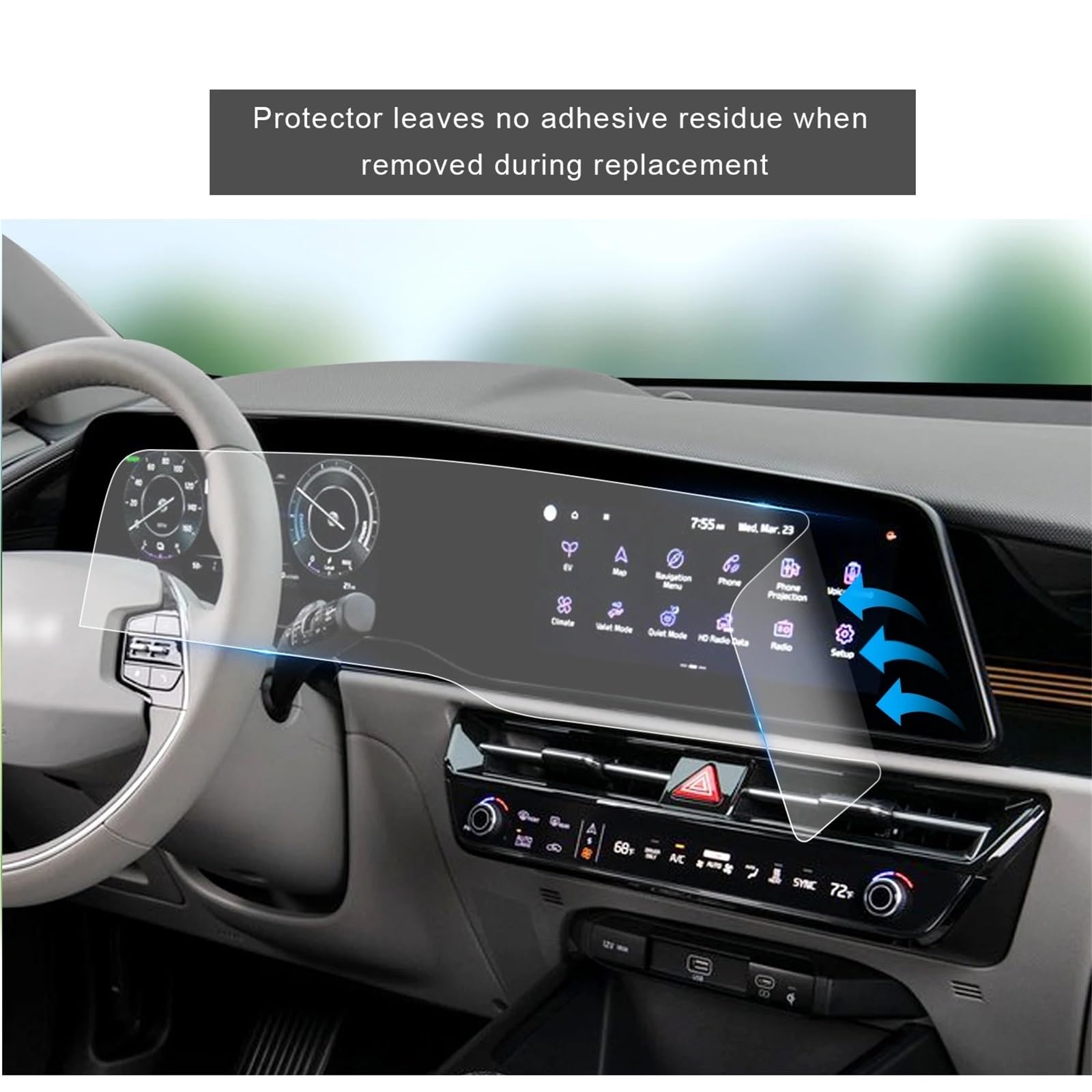 Ochraniacz ekranu do Kia Niro SG2 2023 LCD (kierownica po prawej stronie)