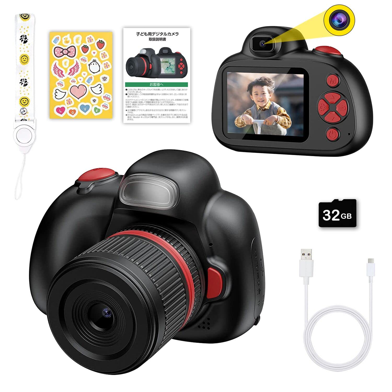 Amazon.co.jp: キッズカメラ 3100万画素 20倍ズーム 1080P HD 録画