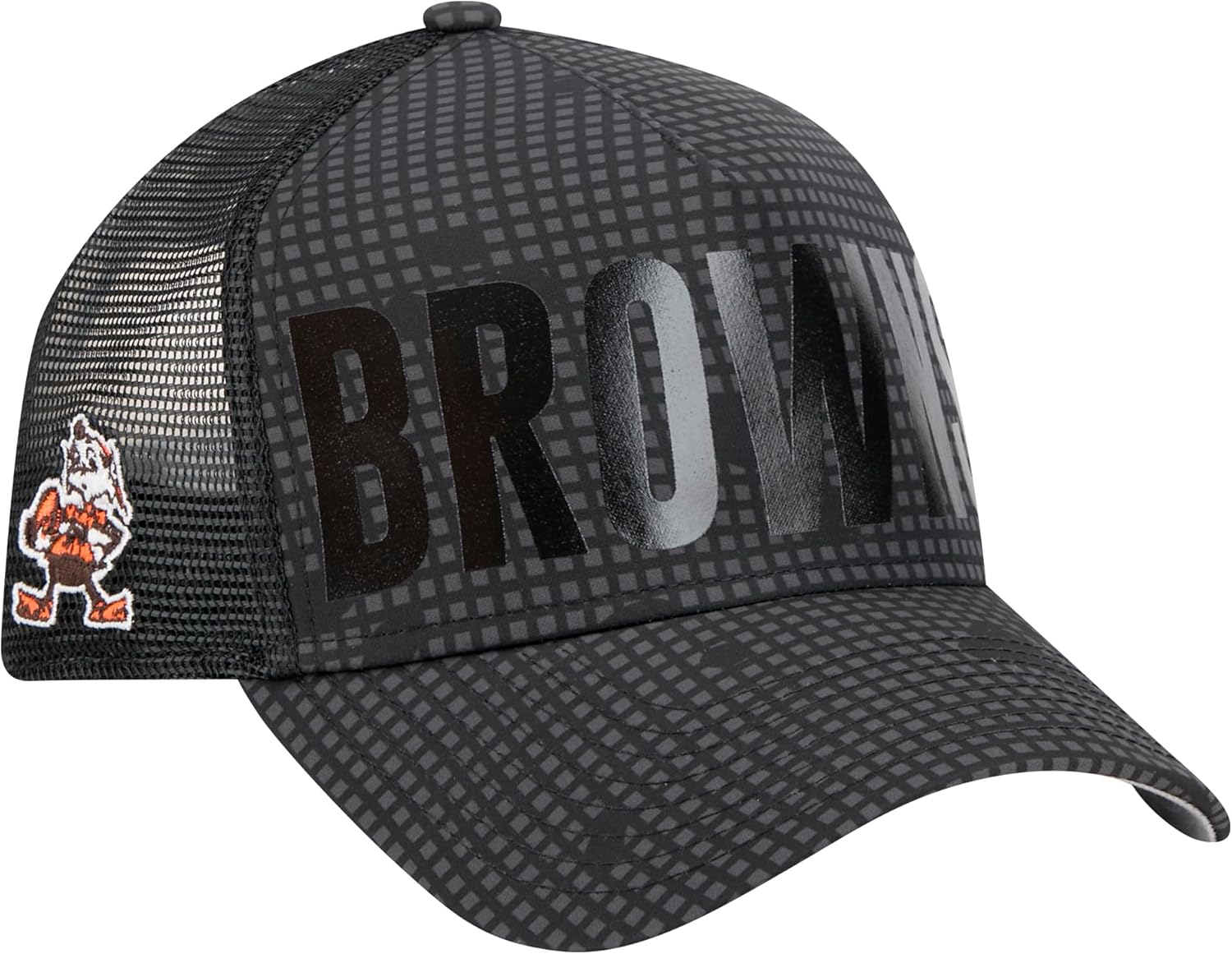 New Era Men's NFL Throwback Midnight Ink Tonal Text A-Frame Trucker 9FORTY Adjustable Hat