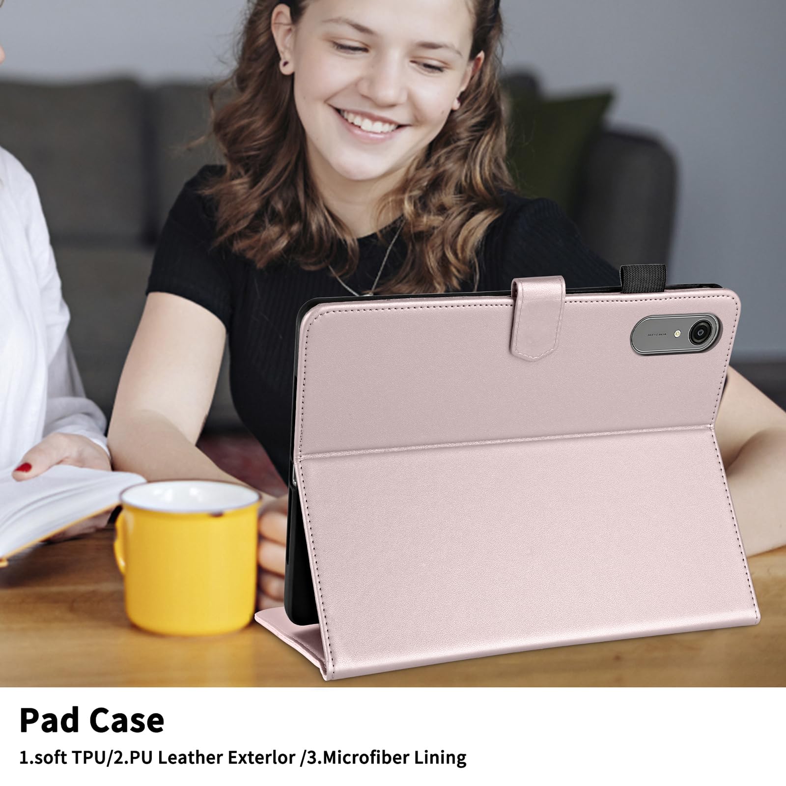 Custodia In Pelle PU Per Lenovo Idea Tab Pro Gen 2 13 Pollici (2026) Con Porta Penna, Supporto Multi-Angolo E Fibbia Magnetica, Verde - 6