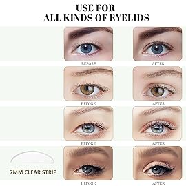 ZMBeautk 7MM 720Pcs Natural Invisible Single Side Eyelid Tape Stickers Medical-use Fiber Eyelid Lift Strip, Instant pull eyes, Perfect for Uneven Mono-Eyelids, Large