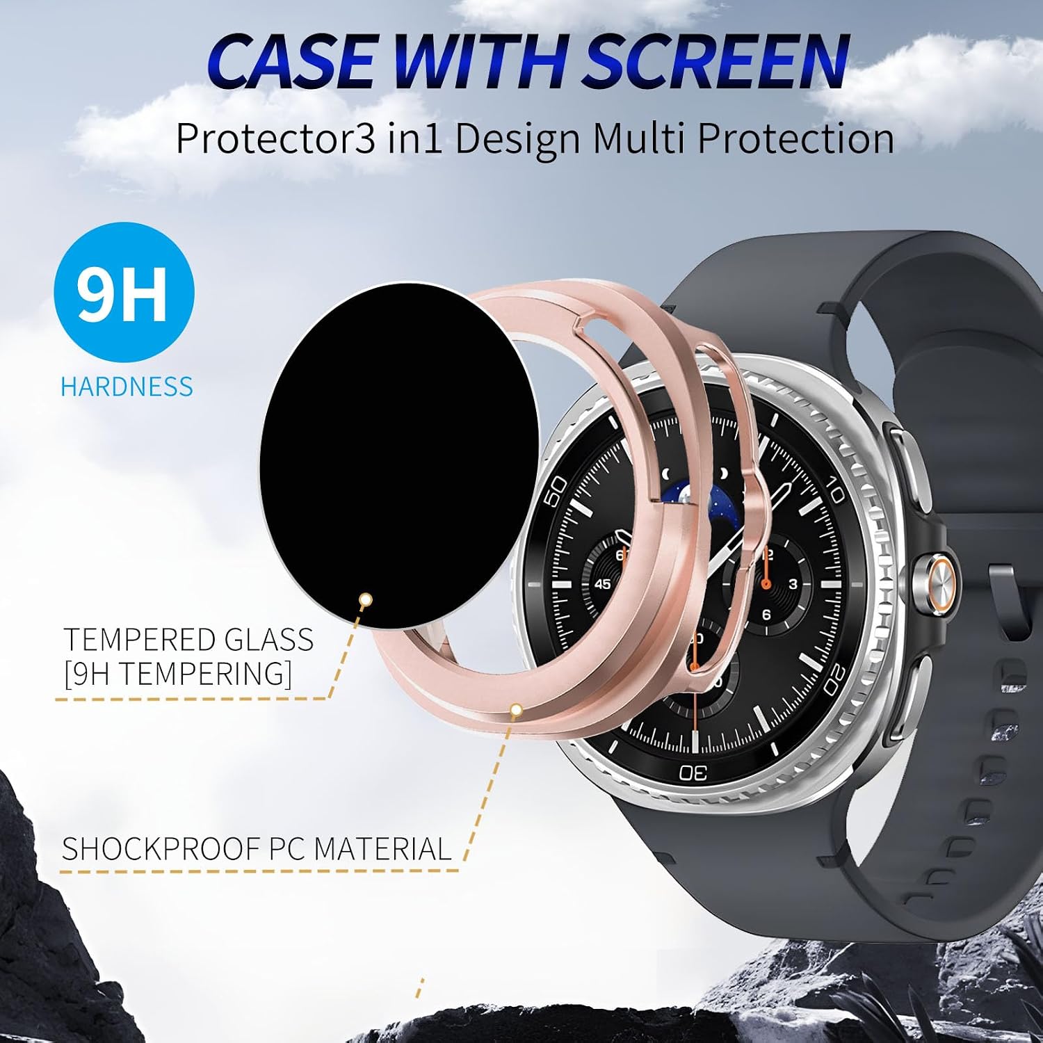 2 Pack for Samsung Galaxy Watch 8 Classic 46mm Privacy Case image 3