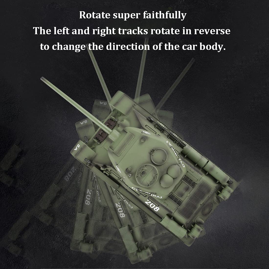 Carro Armato Telecomandato 1/16 2.4G Sovietico T-34 Medio Con Effetti Sonoro-Luce Fumo, Militare RC All Terrain Off-Road Modello per Adulti - Edizione Basic