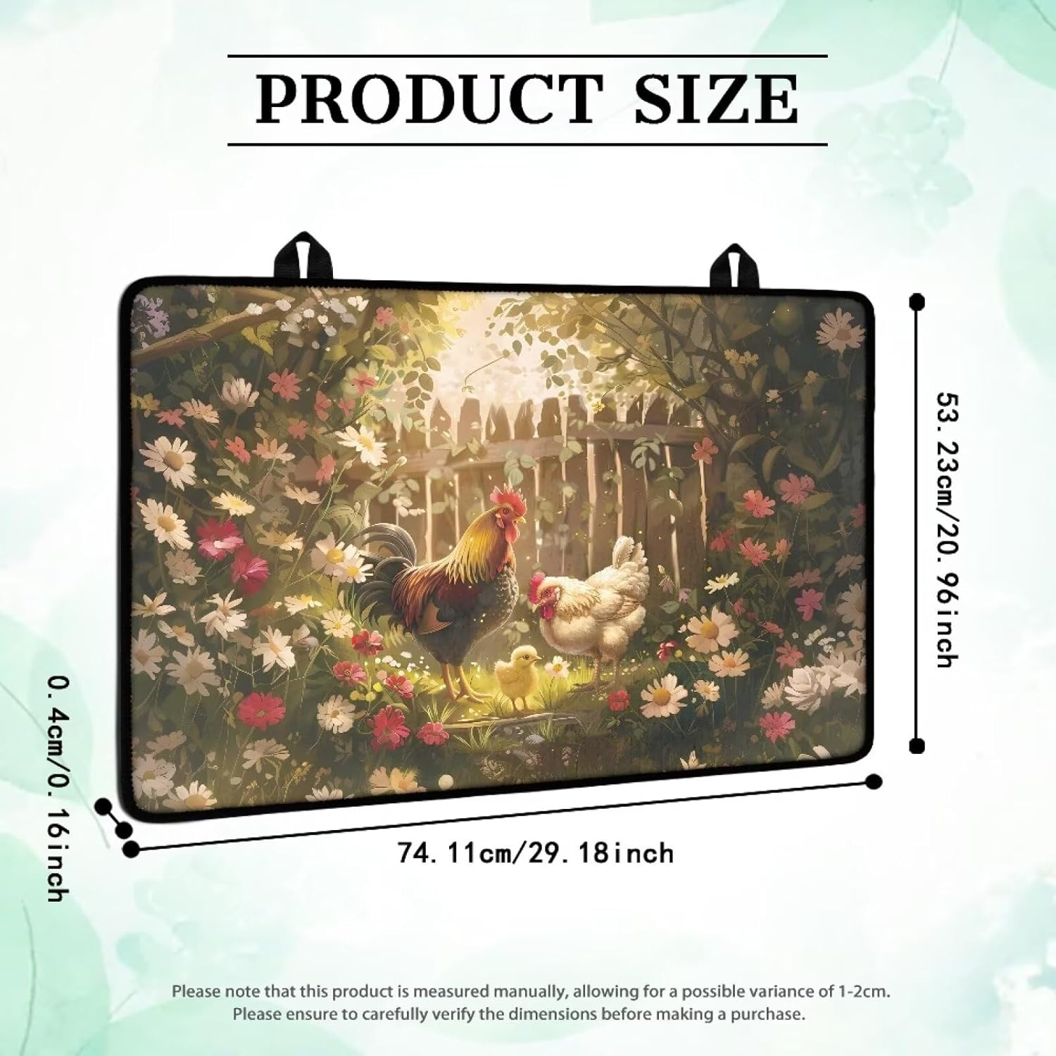 Stove Top Cover for Electric Stove, Chickens Silicone Stove Mat for Glass Top Stove, 20.96 x 29.18 Inch Glass Cooktop Protector Dish Drying Mats Range Covers for Electric Stove
