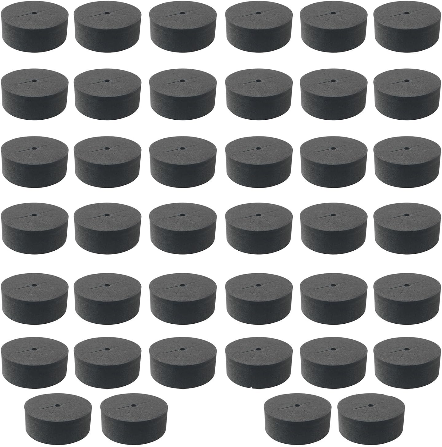 CHENJIN 40PCS 2 Inches Hydroponic Cloning Collar Water Absorbing Premium Grade Foam Fits Net Cups Inserts Hydroponic Growing Ring for DIY Seedling Box