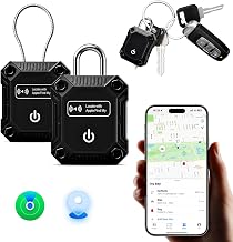 Tracker Tag 2 Pack(iOS Only), Bluetooth Trackers for Apple Find My, 7-Year Battery Life, IP68 Waterproof, Item Finders Smart Tag for Keys, Luggage, Backpack-[Apple MFi Certified]