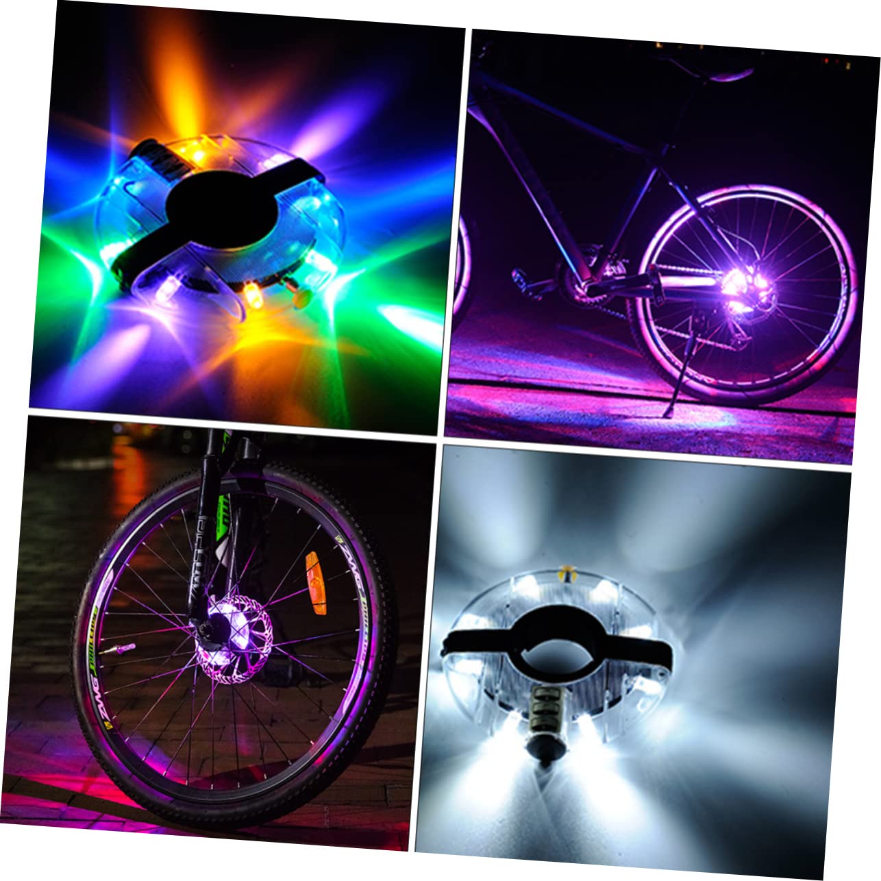 BESPORTBLE Bike Wheel Lamp 7 Colors Waterproof Rechargeable Long Battery Life Easy Install