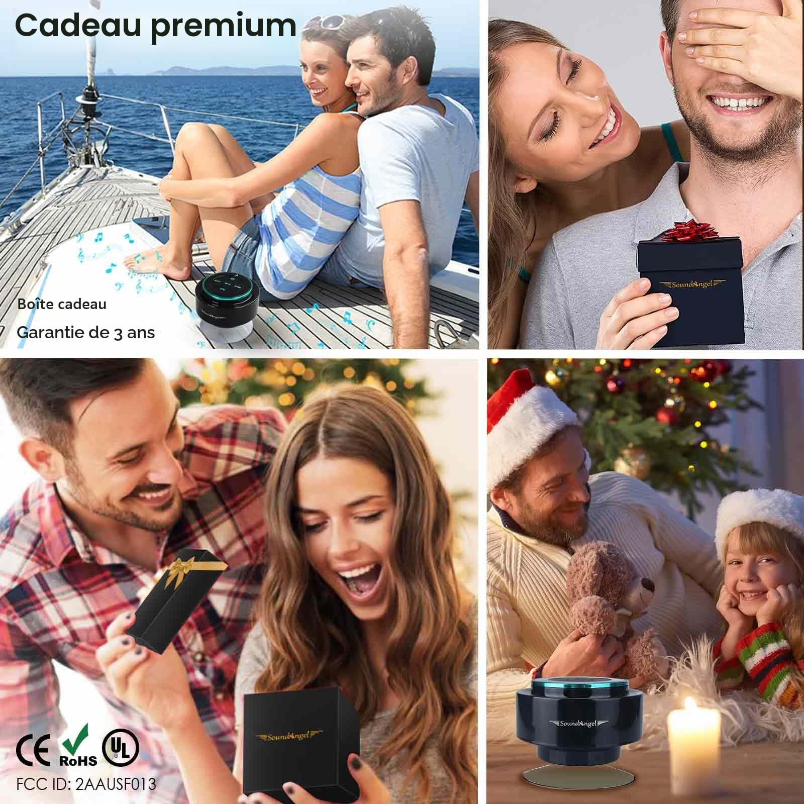 Xleader Mini Enceinte Bluetooth Salle De Bain IPX7 Certified Waterproof Enceinte Portable Bluetooth Speaker avec Micro Et Ventouse pour La Salle De Bain,Cadeaux électroniques pour Homme Femme