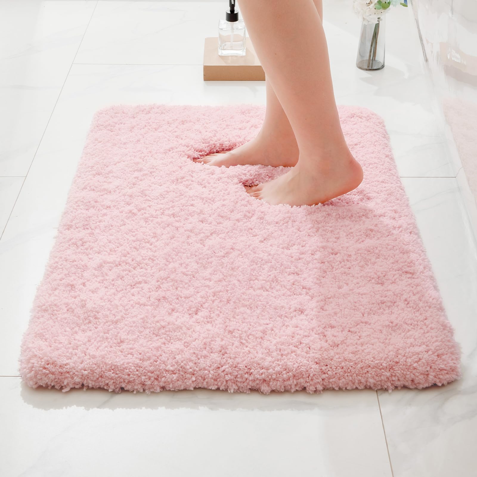 40x60 cm Microfiber Doormatangle Shaped Anti-Skid Doormat | Soft & Super Absorbent Mats for Entryway, Bedroom, Doorway| Washable, Non-Slip & Quick-Drying Mats,– (Pink, Doormat, 40x60 cm)-image-15