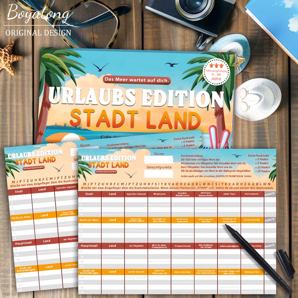 Stadt Land Kartenspiel: Das perfekte Urlaubsspiel für die ganze Familie!