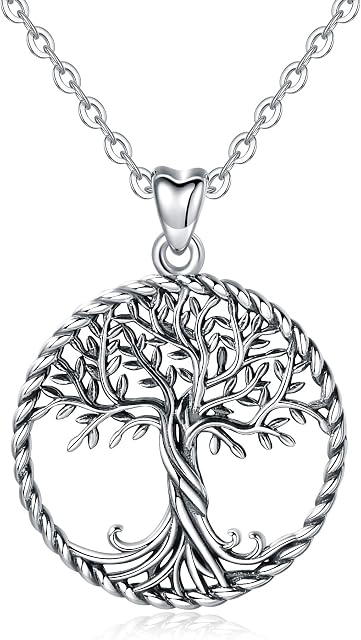 CELESTIA Tree of Life Necklace Women 925 Silver Pendant Family Tree Jewellery, Mother Daughter Gifts, Sister Gifts