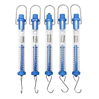 Vista 1 de QWORK Báscula tubular de plástico para resorte, capacidad de 1N, 5N, 10N, 20N, 30N, Calibración de gramos y Newton, capacidad de cero, tubo colgante