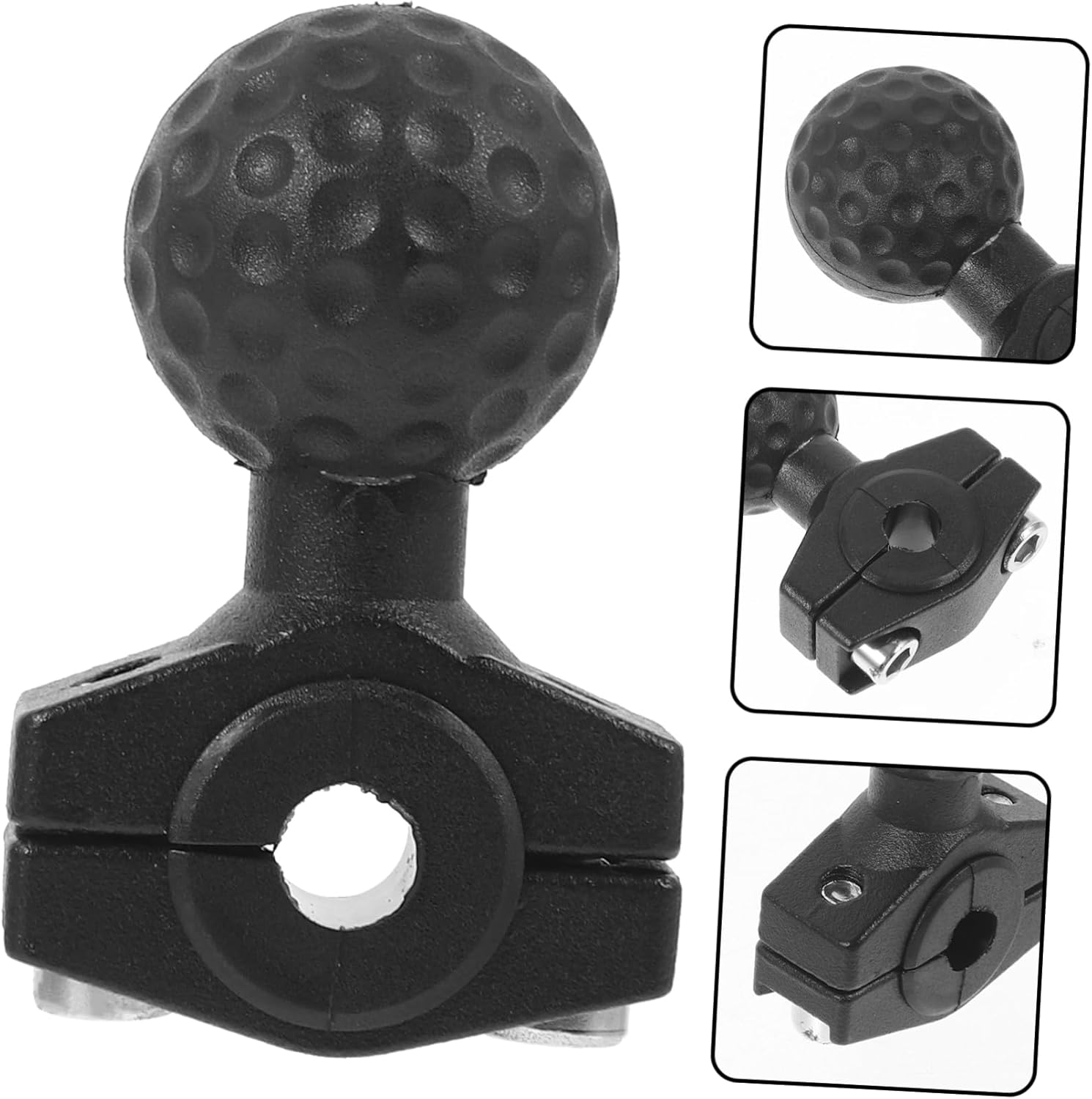 Zerodeko 5pcs Adjustable Motorcycle Mirror Mount Rotation Compatible Various Models Thin Tube Clamp Design for Secure Installation and Removal