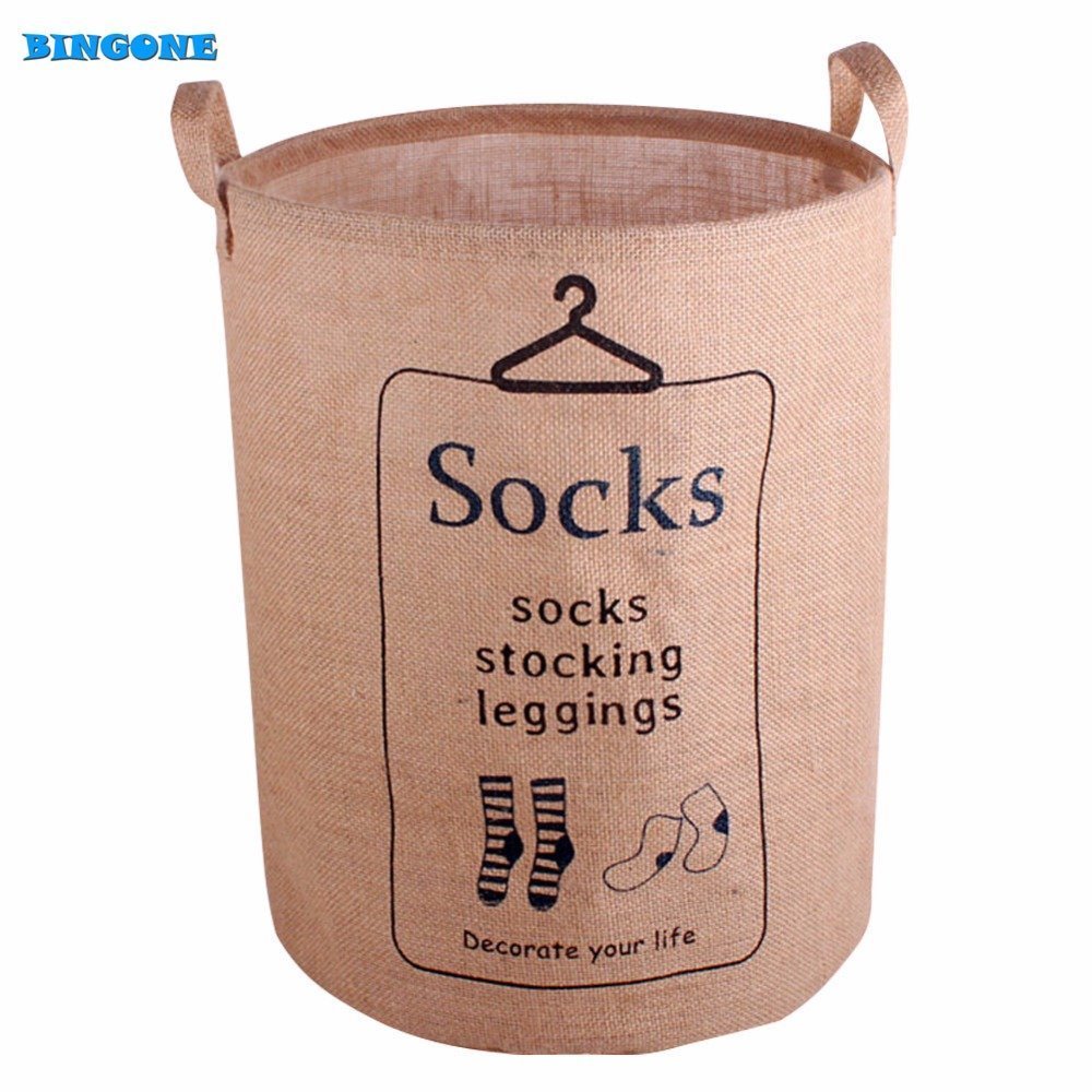 Generic C Hotselling Large Capacity Canvas Folding Laundry Hamper Bag