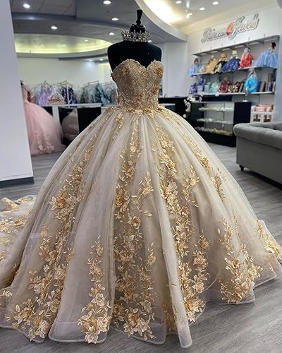 Miniatura 5 de Zhangyo Vestidos de quinceañera sin tirantes Vestido de bola Puffy Tulle Dulce 15 16 Vestidos Laca con cuentas Vestido de membrillo CXL087