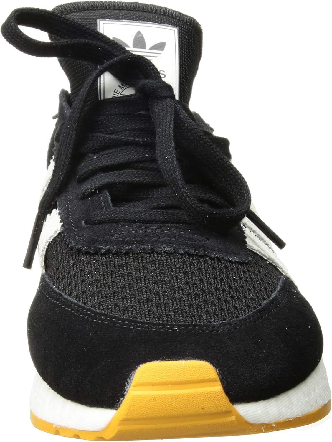 adidas Originals Men's I-5923 Shoe, Black/Crystal White/Yellow, 7.5 M US