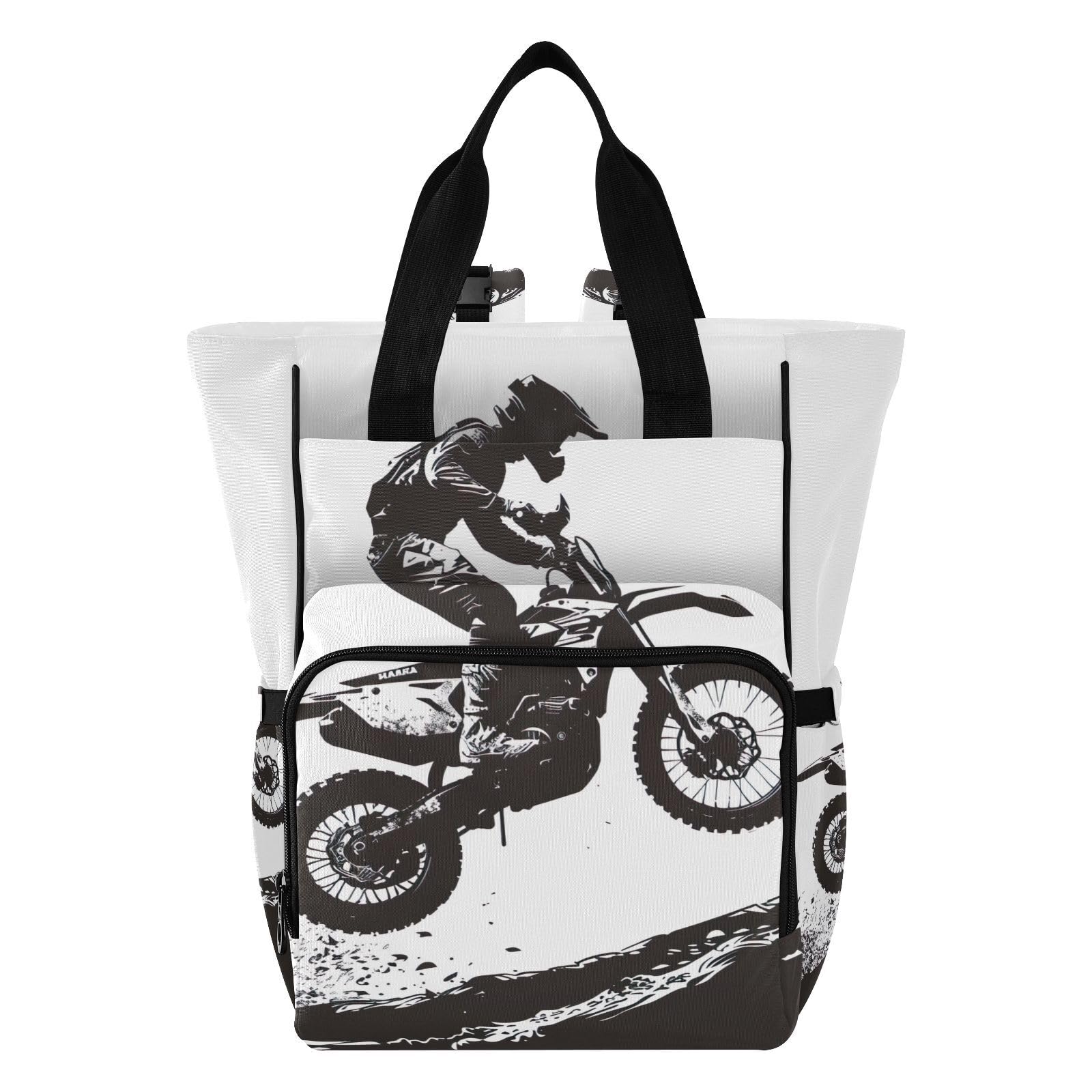 Blueangle Motocross Rider Diaper Bag Backpack, Large Baby Bag, Multi-functional Travel Back Pack, Waterproof Maternity Nappy Bag Changing Bags