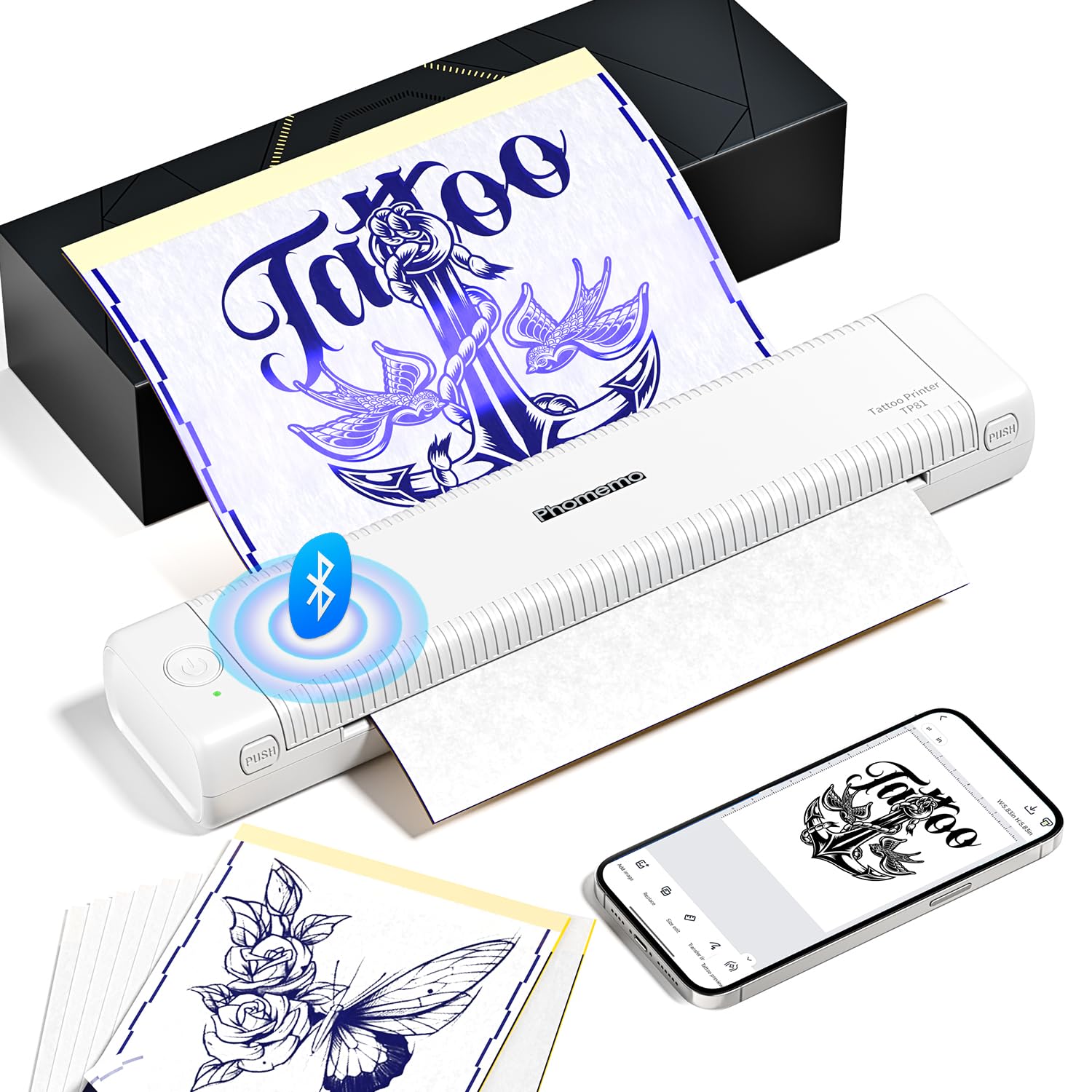 Phomemo TP81 Tattoo Printer, Stencil Printer Rechargeable