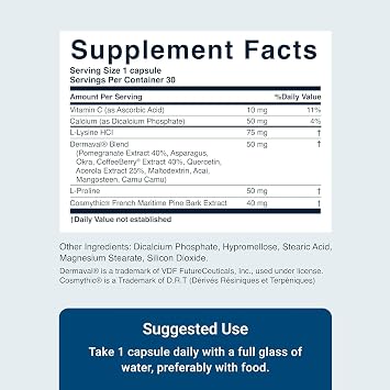 ACTIVATEDYOU Essential Skin Food, Advanced Skincare Collagen Elastin Support Supplement for Aging Skin, Helps Improve Appearance of Face Texture, Sagging w/Dermaval, Vitamin C (30 Count (Pack of 3))