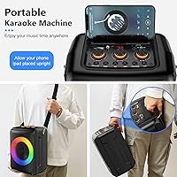 Vista 3 de HWWR Máquina de karaoke con micrófono