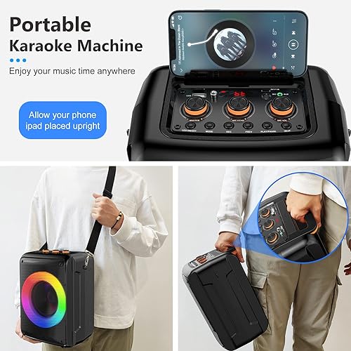 Miniatura 3 de HWWR Máquina de karaoke con micrófono